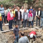 إصلاح خط طرد محطة رفع قحافة في الفيوم