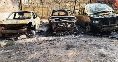 حريق هائل في جراج سيارات بالزقازيق