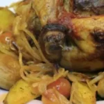 طريقة عمل دجاج محشي فريك سهلة ولذيذة