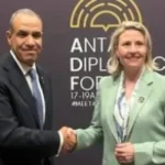 لقاء وزير الخارجية مع المديرة التنفيذية للمركز الدولي للهجرة