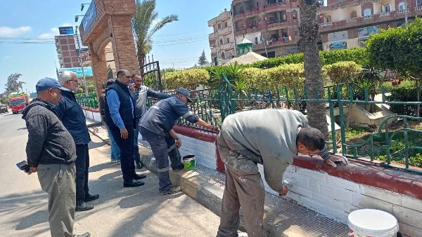 جهود تحسين مدخل مدينة دسوق بكفر الشيخ