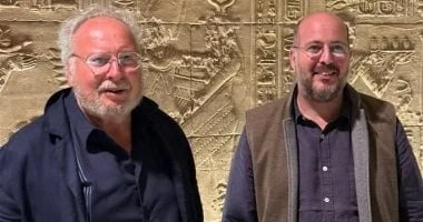 الملك أحمد فؤاد يزور معابد فيله بأسوان