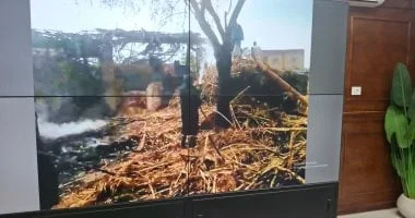 جهود السيطرة على حريق بعصارة قصب في نجع حمادي