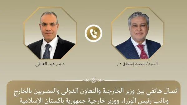 اتصال هاتفي بين وزير الخارجية المصري ونظيره الباكستاني