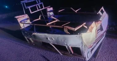 إصابة 12 شخصاً في حادث انقلاب سيارة بكفر الشيخ