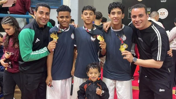 أبطال كاراتيه كفر الشيخ يحصدون ثلاث ميداليات ذهبية