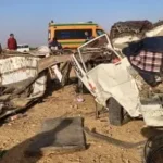 مصرع شخصين وإصابة 12 في تصادم بين ميكروباص وتروسيكل