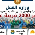 2000 فرصة عمل في ملتقى توظيفي بنادي منتخب السويس