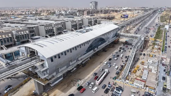 أحدث تصوير جوي لمشروع مونوريل غرب النيل
