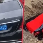 عائلة صينية تدفن سيارة مرسيدس وتثير جدلاً واسعاً