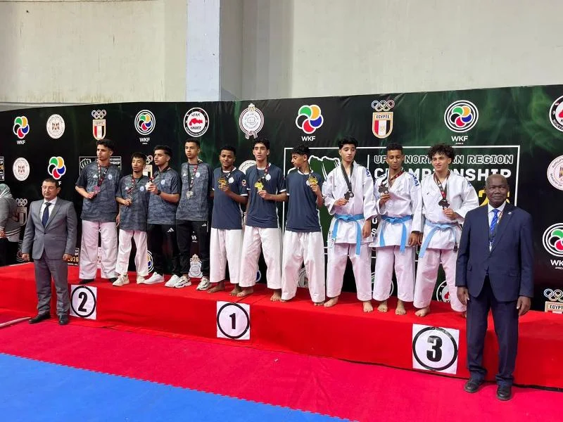 محافظ كفر الشيخ يهنئ أبطال الكاراتيه بإنجازاتهم