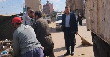 رئيس مدينة منوف يعزز جهود النظافة في المدينة