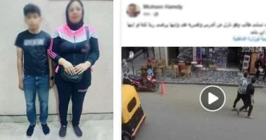 كواليس اعتداء سيدة ونجلها على طالب في كفر الشيخ