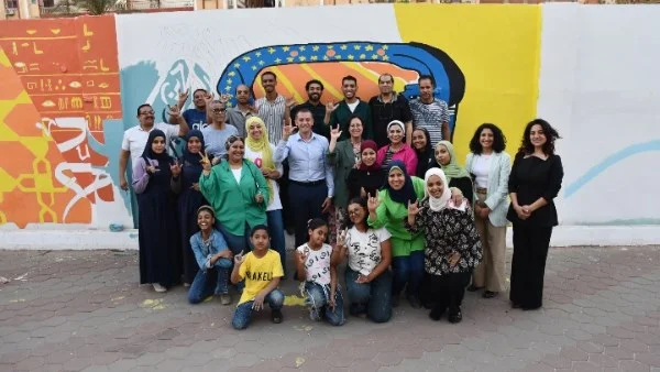 جدارية فنية في أسوان لتحسين المظهر الحضاري