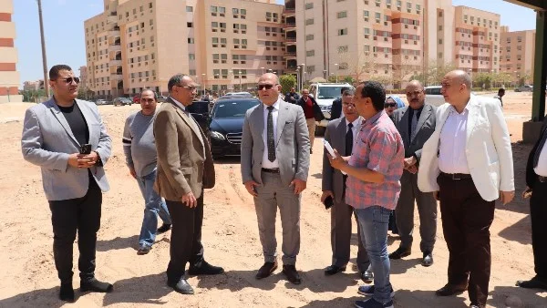 متابعة سير العمل في مشروعات جامعة سوهاج الجديدة