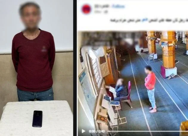 القبض على لص هاتف داخل مسجد في رأس البر