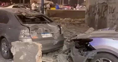 انهيار عقار قديم في الإسكندرية يتسبب في تهشم سيارتين