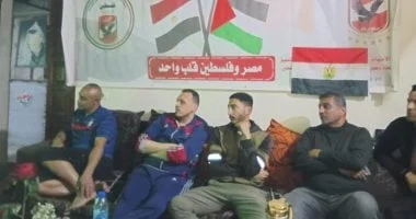 دعم قوي من مشجعي الأهلي في غزة
