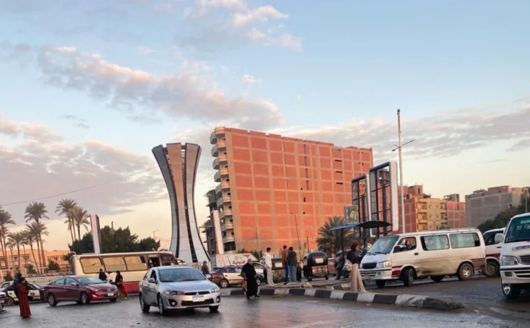 أمطار غزيرة تضرب مدينة المنصورة