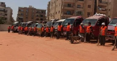 بدء تطبيق منظومة نظافة متكاملة بهضبة الأهرام