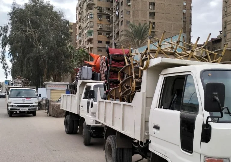 إزالة 138 إشغالاً في حملة انضباط شوارع كوم حمادة