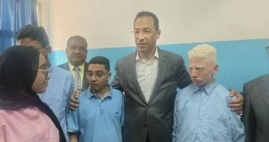 ربط مدرسة للمكفوفين بالألياف الضوئية في بني سويف