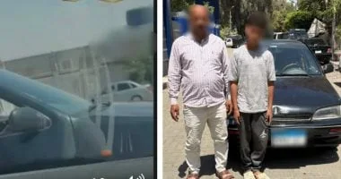 طفل يقود سيارة في شوارع القاهرة ويثير الذعر