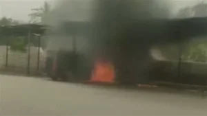 حريق في سيارة أجرة بموقف النواصر بالأقصر