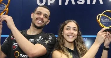 عسل والحمامي يتصدران تصنيف الإسكواش قبل البطولة العالمية