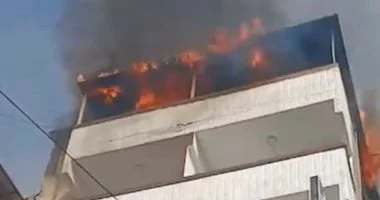 حريق في فندق بحي الشرق ببورسعيد