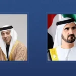 تعزية محمد بن راشد ومنصور بن زايد لرئيس الوزراء