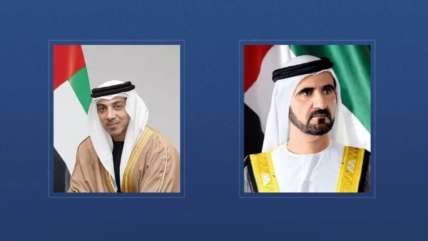 تعزية محمد بن راشد ومنصور بن زايد لرئيس الوزراء