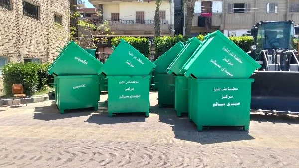 دعم النظافة بمركز سيدي سالم بكفر الشيخ