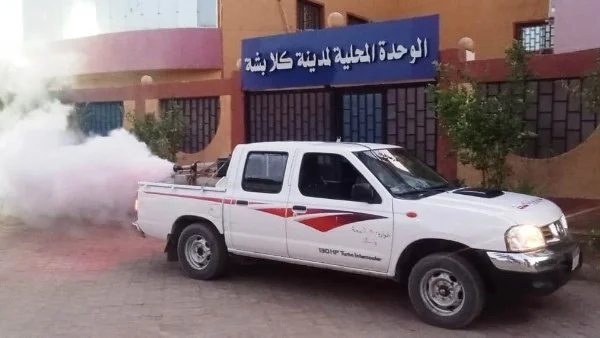 مكافحة ناقلات الأمراض في كلابشة بأسوان