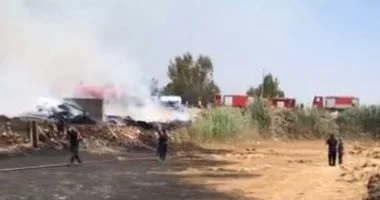 السيطرة على حريق بالقرب من محطة منوف بالمنوفية