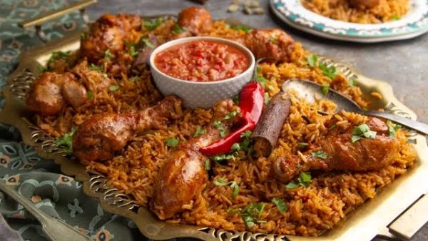 دبابيس الفراخ المشوية بالأرز البسمتي بطريقة بسيطة