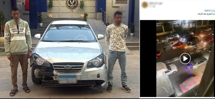 مطاردة مرورية في الإسماعيلية تنتهي بالقبض على سائق هارب
