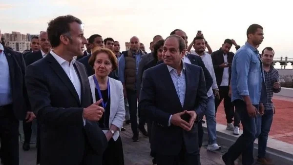 جولة تفقدية للرئيس السيسي مع نظيره الفرنسي في الإسكندرية