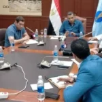 متابعة مشروعات الصرف الصحي بالغردقة
