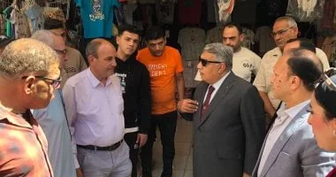 جولة ميدانية لمحافظ الدقهلية في سوق الخواجات