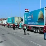 مساعدات إنسانية من مصر إلى فلسطين عبر معبر رفح