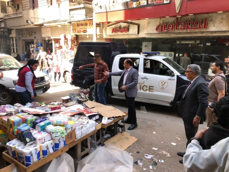 حملة رفع الإشغالات بحي غرب المنصورة