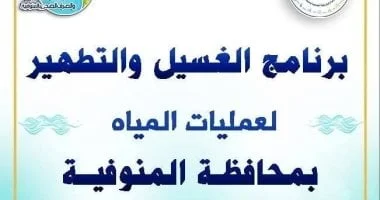 خطة غسيل الشبكات في المنوفية مايو 2026