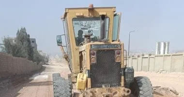 بدء رصف طريق R1 في أبو رواش بالجيزة