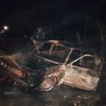 السيطرة على حريق سيارة ربع نقل في العتبة