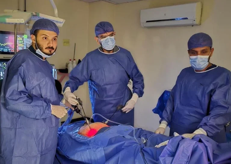 إنقاذ سيدة حامل في توأم بواسطة منظار طارئ في الدقهلية