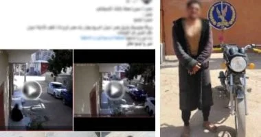 ضبط لص نصر النوبة بفضل كاميرات المراقبة
