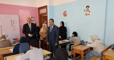 محافظ المنوفية يتفقد لجان امتحانات نهاية العام الدراسي