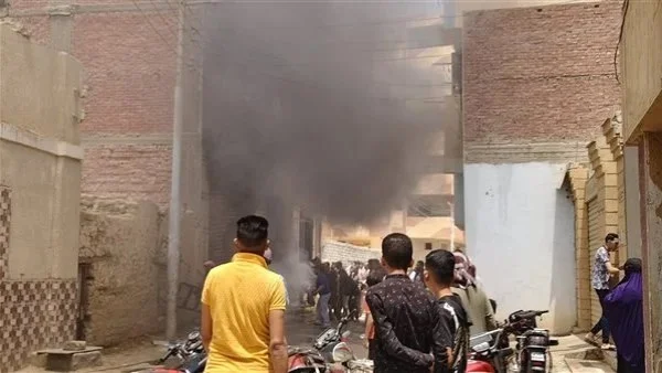 حريق في معرض للأجهزة الكهربائية بالوادي الجديد