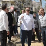 تفقد محافظ بورسعيد أعمال زراعة المسطح الأخضر